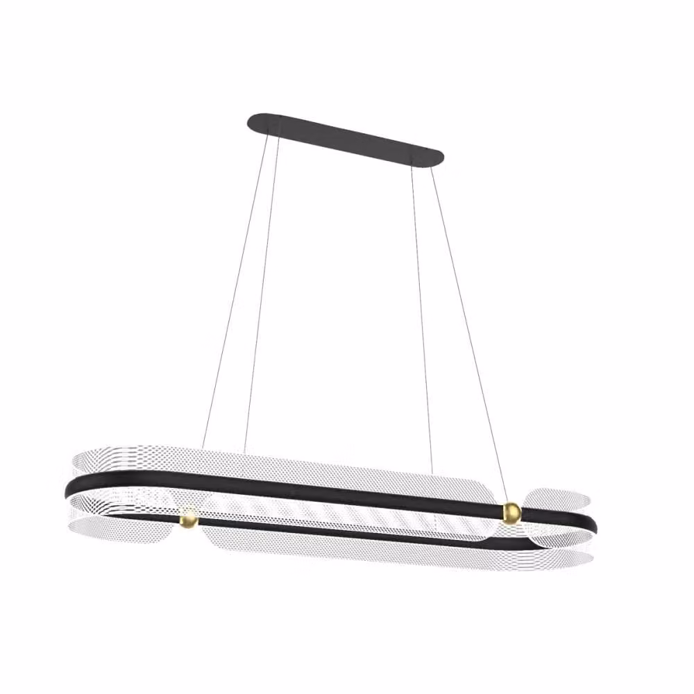 Lampada a sospensione LED 56W SOPLA PND-63728-56W-3K-BK-GD Italux