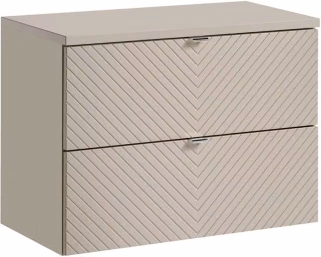 Set da bagno AOKI: mobile sottolavabo con cassetti 80cm + piano lavabo beige