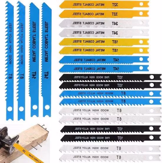 Set di 30 lame per sega per legno e metallo, rapido