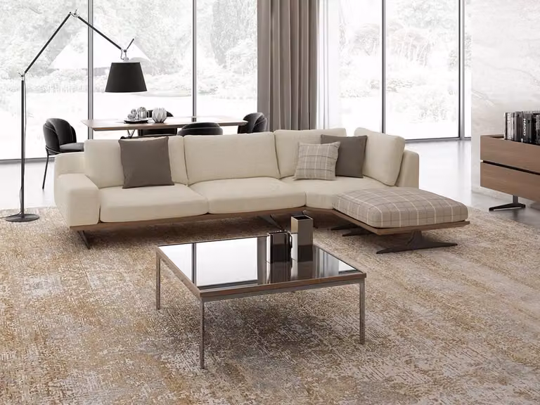 Luxus Ecksofa L-Form Design Polstermöbel Garnitur Wohnzimmer Couchtisch