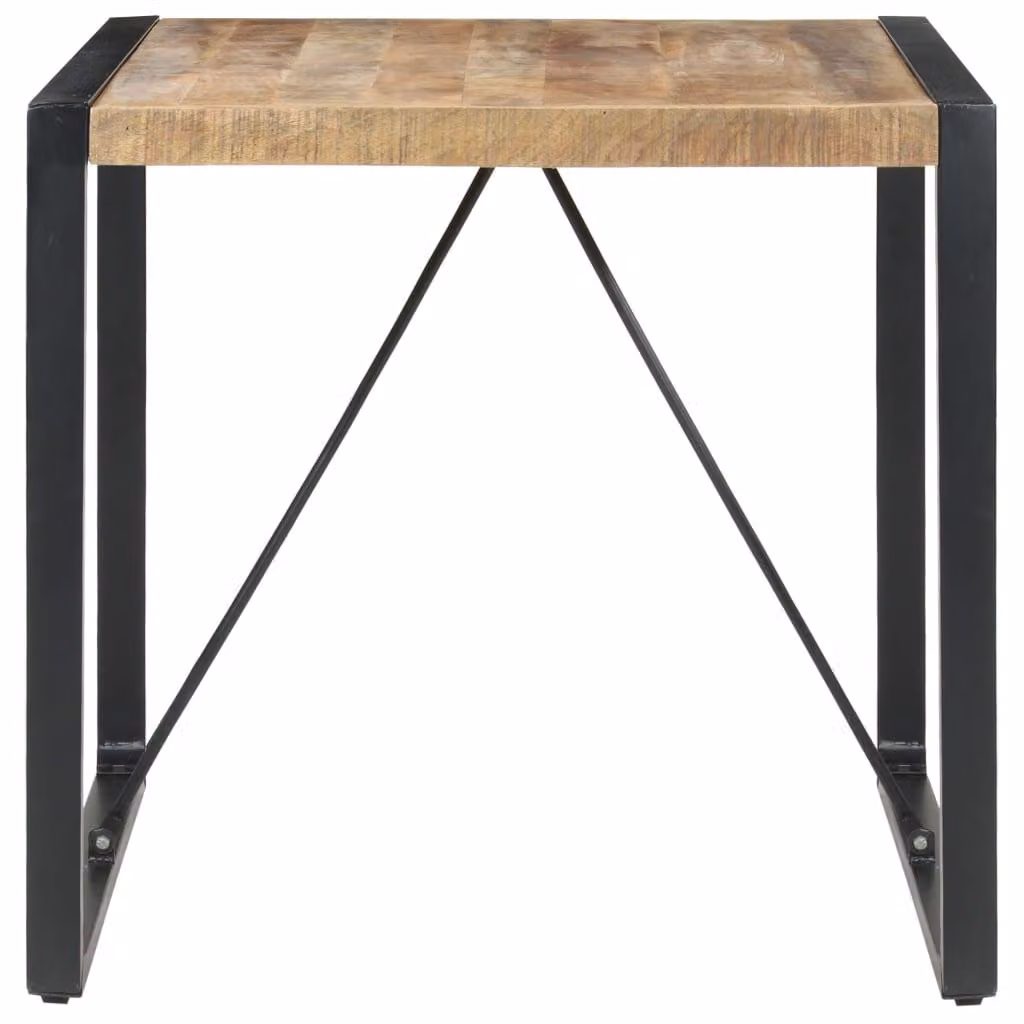 vidaXL Tavolo da pranzo 80x80x75 cm Legno di mango grezzo