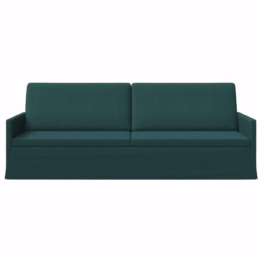 Divano a 3 posti moderno vidaXL in tessuto verde con struttura in metallo L: 220 cm, P: 81 cm, H: 82 cm – 2