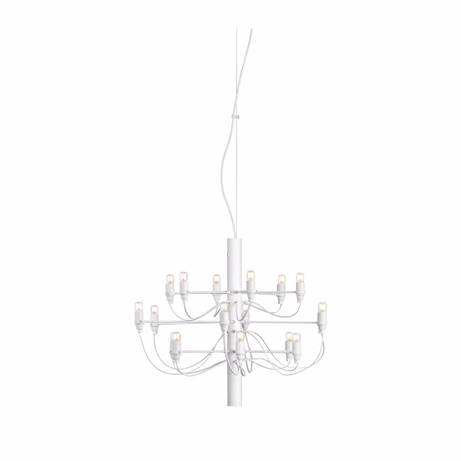 Flos - 2097/18 (frosted bulbs) - Lampada a sospensione - Bianco Opaco