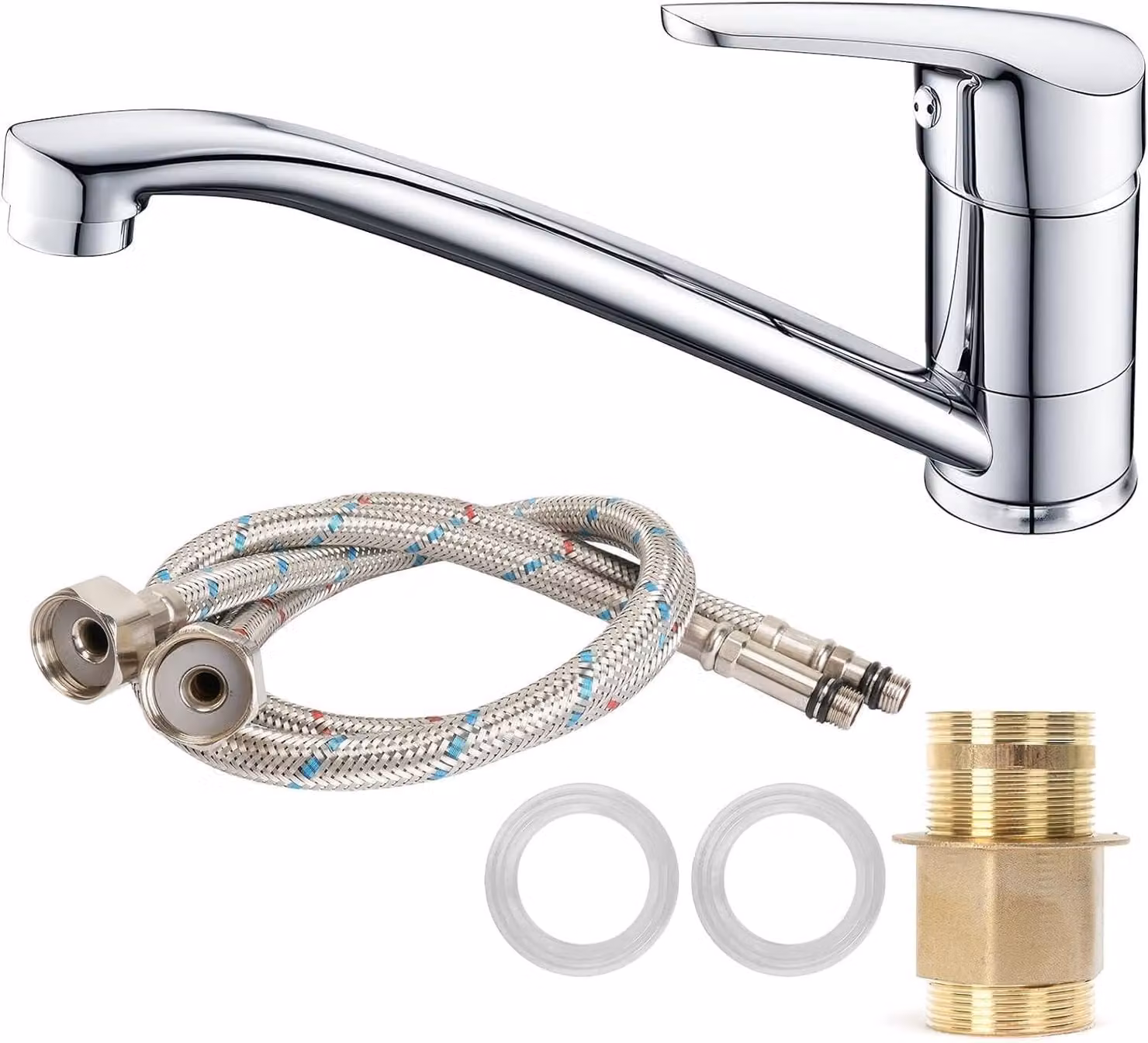 Solidchoice - Rubinetto da cucina con miscelatore rotante a 360°