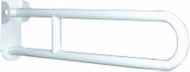 Barra maniglione ribaltabile cm.83 con piastra lunga nylon