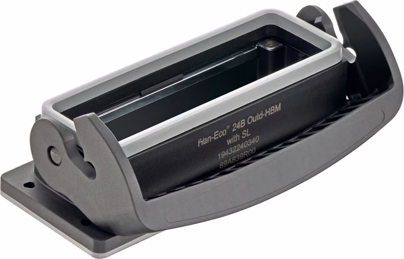 HARTING Han ECO Outdoor 24B Custodia da montaggio con telaio di supporto con 1 staffa longitudinale - 1 pezzo