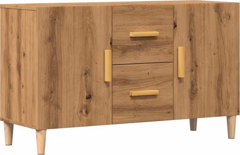 Credenza Rovere Artigianale 100x36x60 cm in Legno Multistrato
