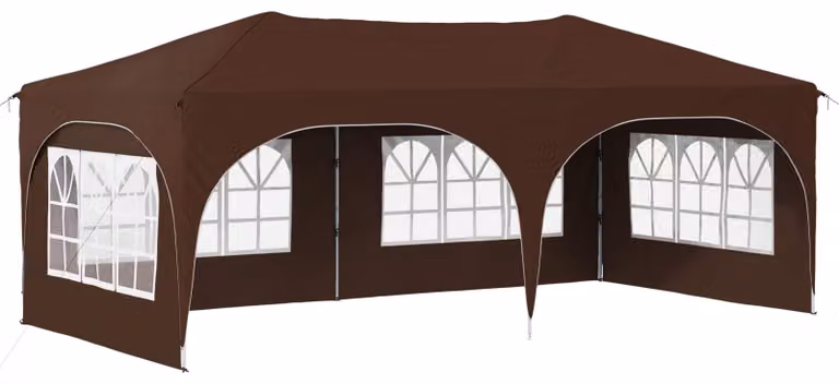 Tenda per feste a pop-up 575 x 288 x 245 cm Marrone