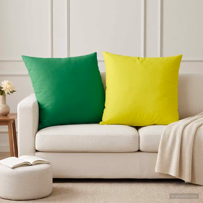 vidaXL Cuscino con cuscino HEERLEN 2 pz Verde Poliestere