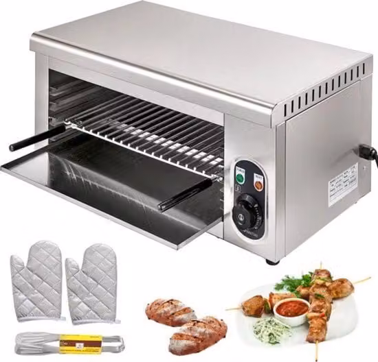 Griglia salamandra 2000W - Cottura carne - 450x260 mm