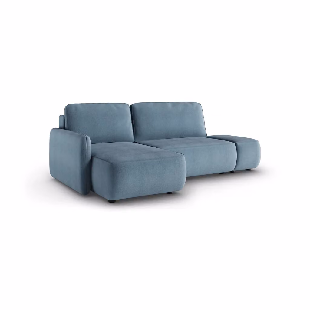 Rezzo, Divano Letto con Penisola Contenitore Blu Petrolio L/P/H: 229 x 148 cm – 2
