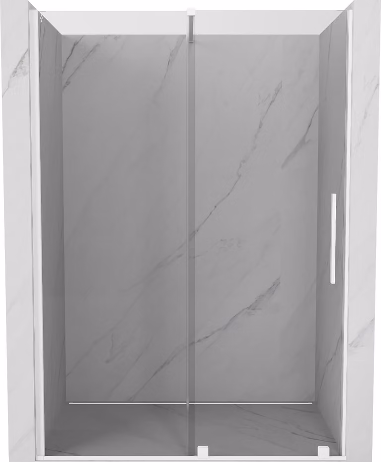 Mexen Velar porte doccia scorrevoli 150 cm, trasparente, bianco - 871-150-000-01-20