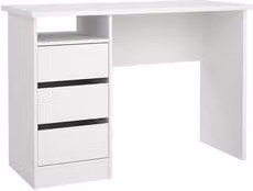 Scrivania moderna Tvilum Function Plus in bianco per home office, L: 110 cm