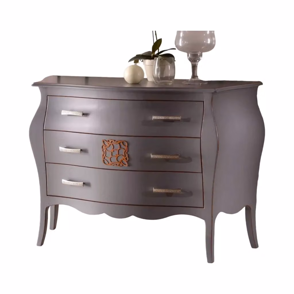 Comodino Como' Mobili 2G con 3 cassetti in legno grigio L 118 cm, P 50 cm, H 85 cm – 2