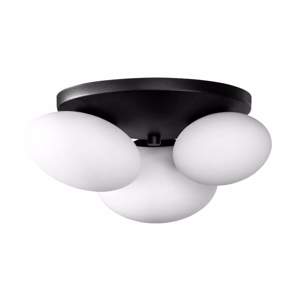 Lampada da soffitto OMI bianco e nero 3xG9x5W in vetro, dimensioni: 20x34x37 cm, IP20, linea Zuma