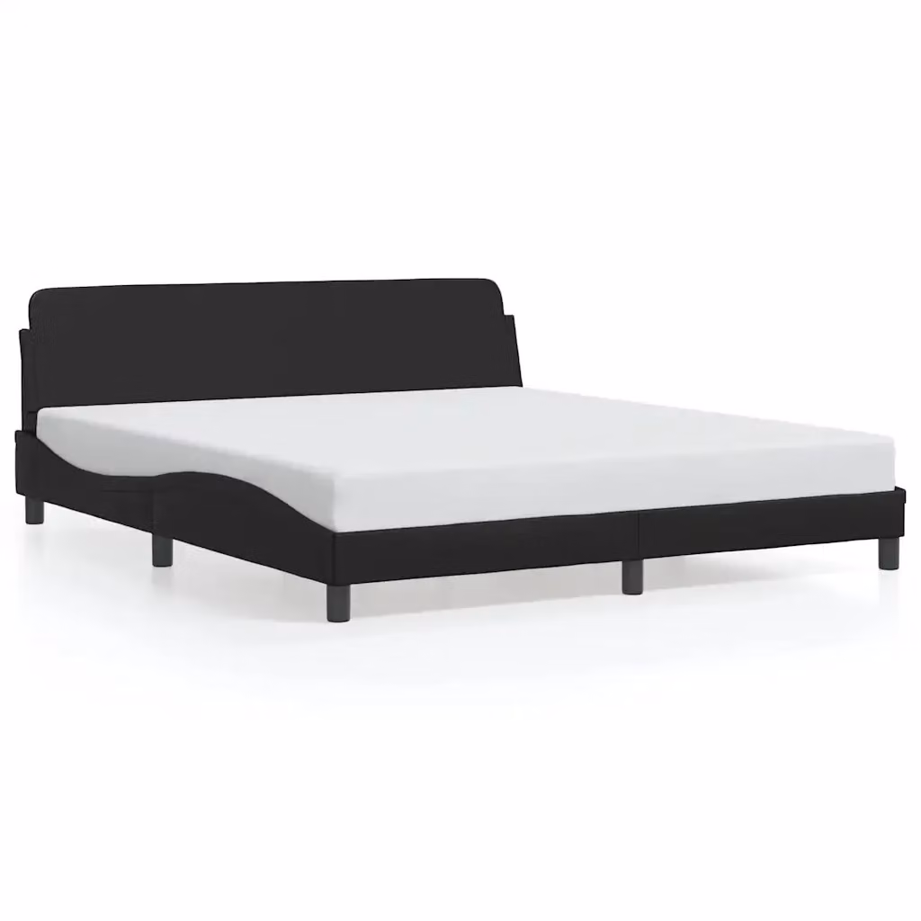Giroletto Dover vidaXL in similpelle nero L: 180 cm, P: 200 cm, H: 185 cm – 2