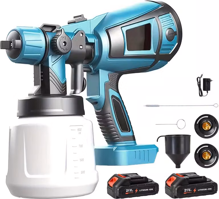 Spruzzatore a batteria, capacità 1000 ml, potenza ad alta velocità, con 2 batterie