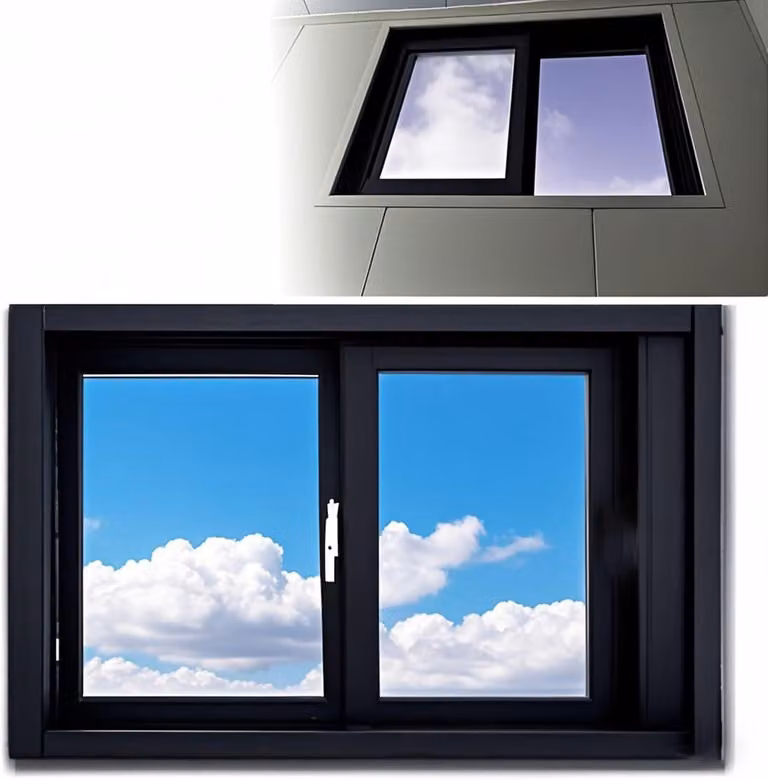 Finestra scorrevole in alluminio, dimensioni 71,1 x 40,6 cm, con vetro temperato removibile, telaio nero e facile da installare, ideale per capannoni, bagni, soffitte e abitazioni