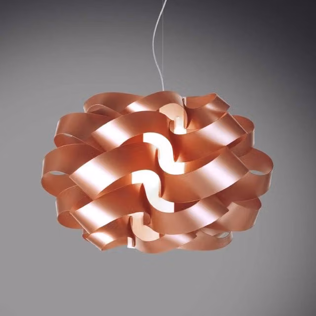 Lampadario a sospensione CLOUD IPERBRIKO in metallo color rame, Diametro: 28 cm, Altezza: 18 cm