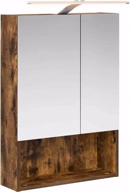 Mobiletto per specchio da Bagno | Armadio da bagno Rovere fum¨¦ 50 x 14,5 x 70 cm