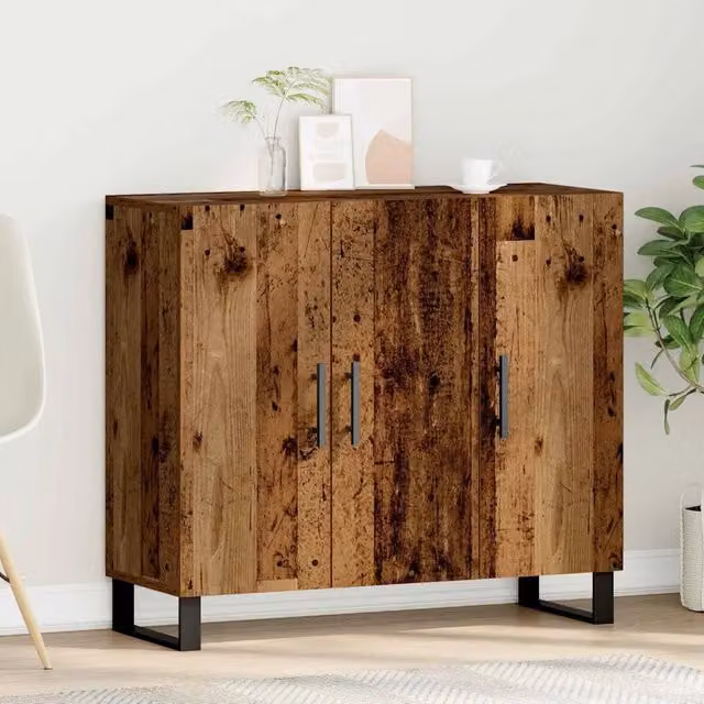Credenza Buffet Armadio da Cucina e Soggiorno vidaXL in Legno Marrone Opaco L 90 x P 34 x H 80 cm – 1