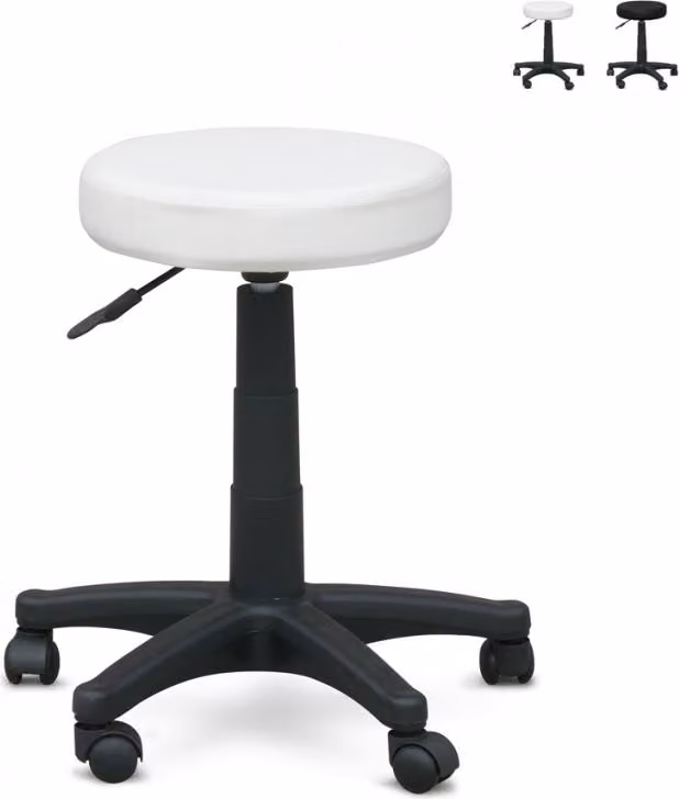 Sgabello Roll Sgabello da lavoro Sedia da ufficio Sgabello Speedy - Bianco