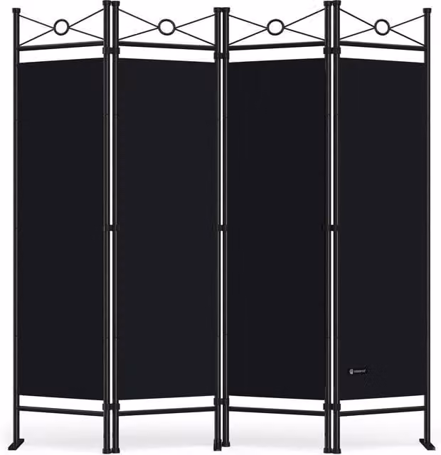Paravento Casaria nero opaco per giardino e balcone L: 180 cm, H: 163 cm – 1