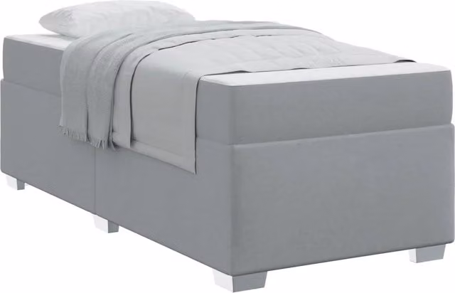 Letto singolo | Letto per adulti | Struttura del letto Grigio chiaro 90 x 190 cm Tessuto