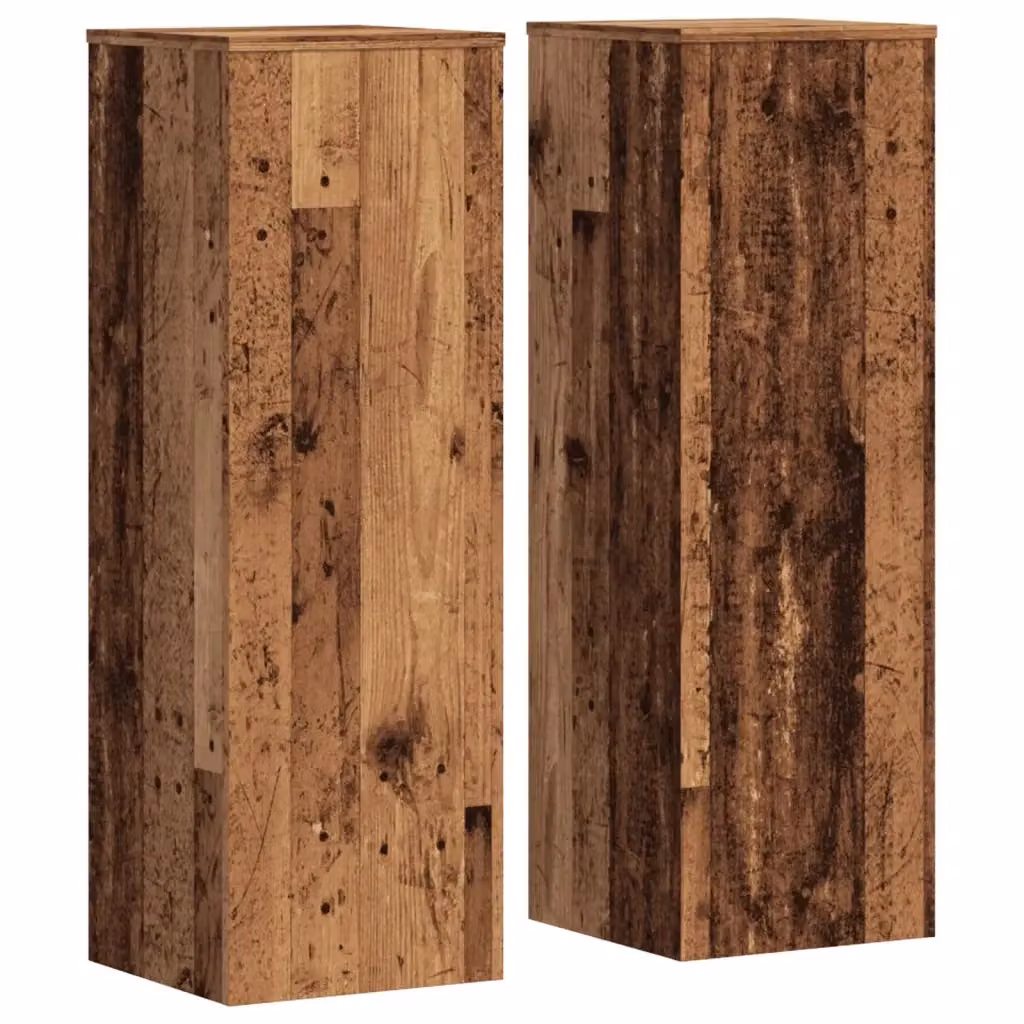 Set di 2 supporti per piante da interno vidaXL in legno color marrone H: 100 cm x L: 33 cm x P: 33 cm – 2