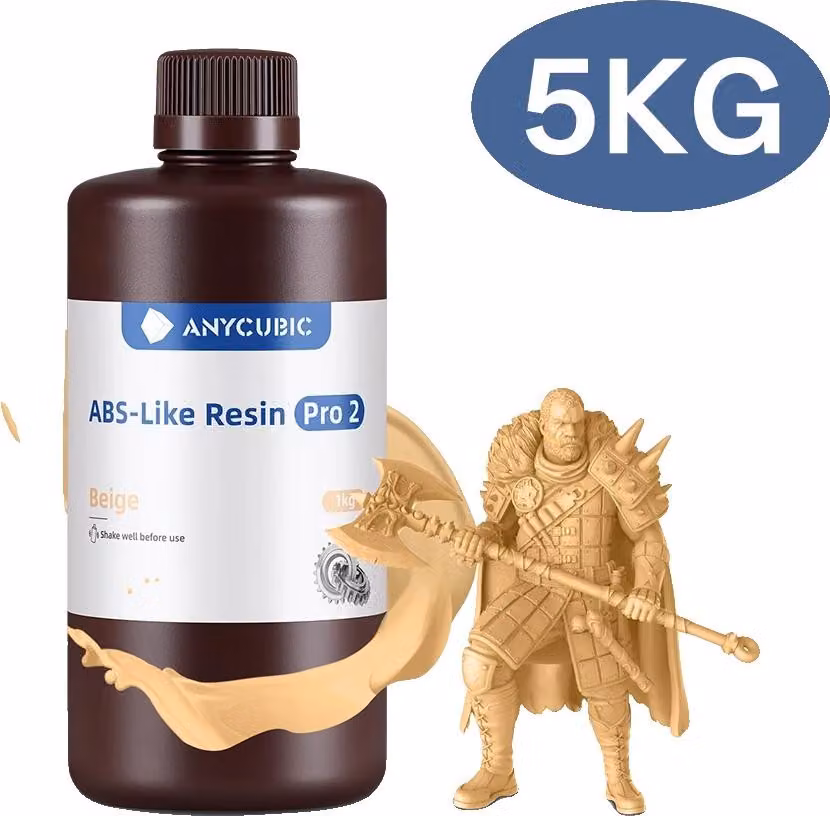 Resina 3D, indurimento UV rapido, alta precisione, ABS Pro2 Beige-5kg