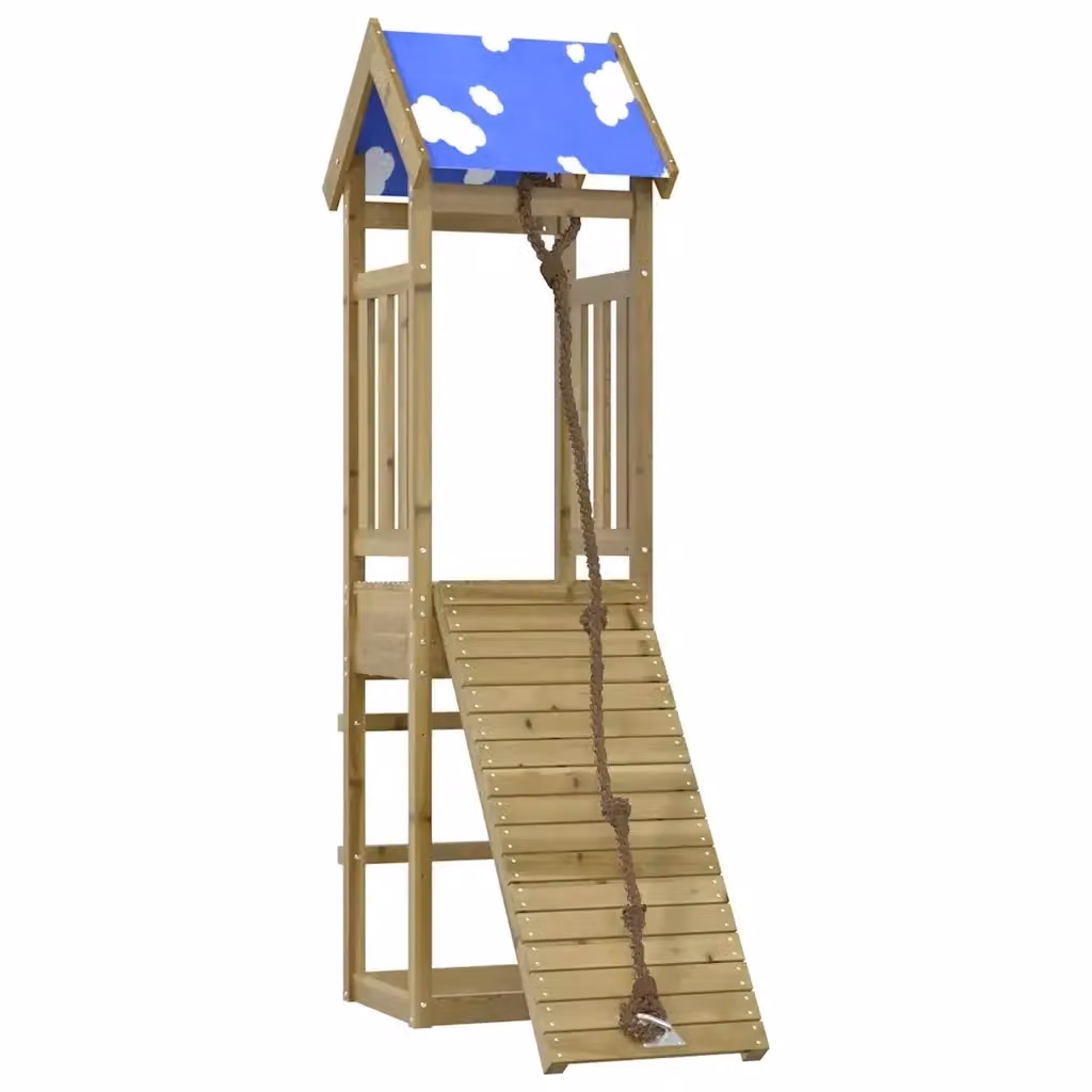 Set da gioco da esterno vidaXL in legno di pino con sabbiera e torre di gioco multicolore L: 208 cm, P: 131 cm, H: 131 cm – 2