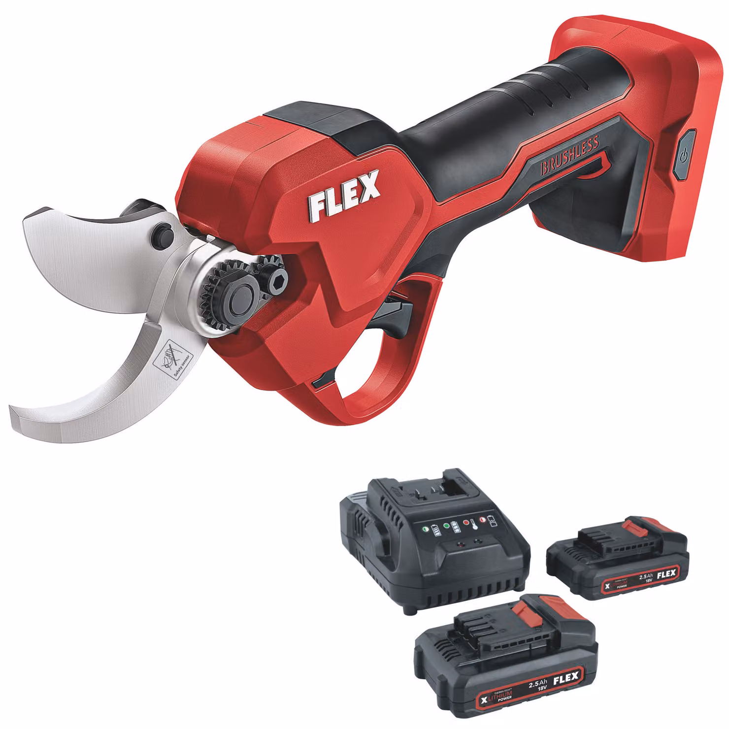 Flex Akku-Astschere GPS 35 + Akku Set P-Set 22 Q (18 Volt, 2,5 Ah 18 V)