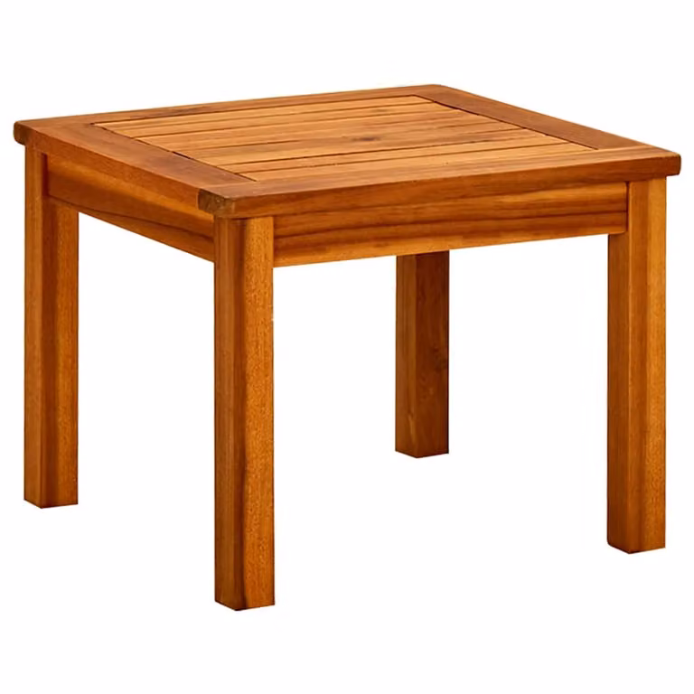 vidaXL Tavolino da Giardino Quadrato in Legno di Acacia Marrone L/P/H: 45 x 45 x 36 cm