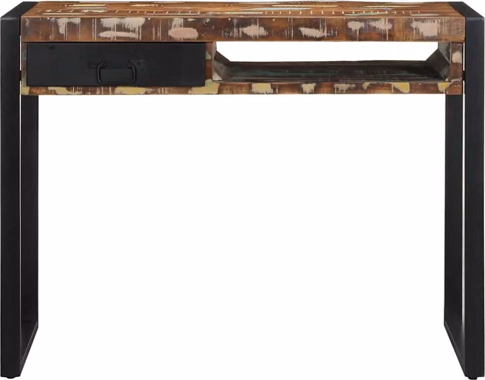 vidaXL Scrivania Multicolore 100x50x75 cm in legno massiccio di recupero