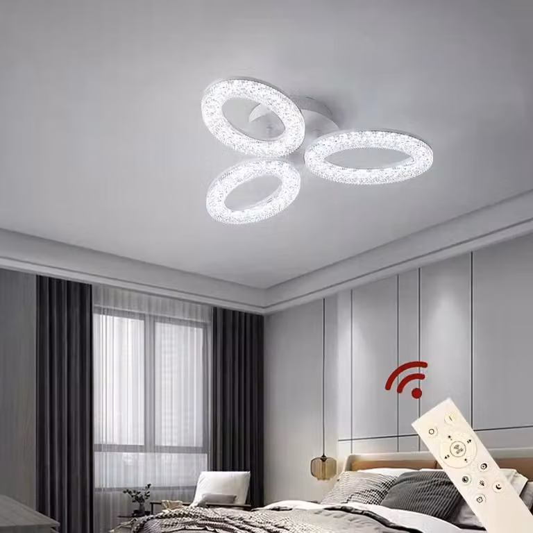 Lampada a soffitto LED XT-3, 51 cm. Lampada a soffitto, luce regolabile con telecomando. Possibilità di regolare il colore e l'intensità della luce, dimmerabile. Lampada a LED per soggiorno, lampada a soffitto