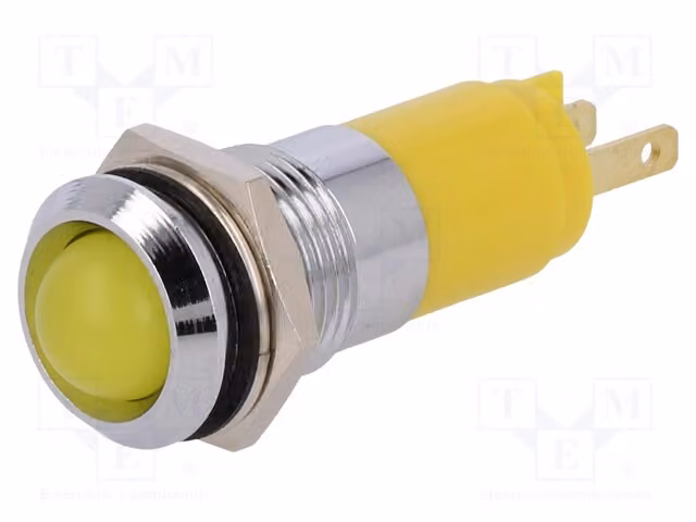 1 x Indicatore luminoso: LED 24÷28VDC 24÷28VAC, con superficie concava. Foro: Ø14,2mm. Codice prodotto: SWBU14124A. LED