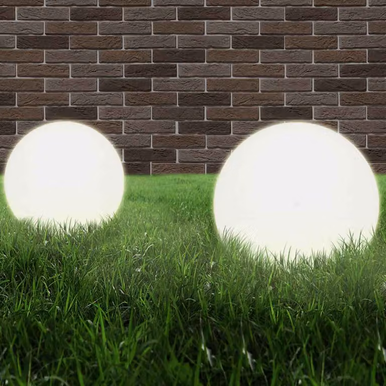 vidaXL Set Lampade a LED Sferiche 4 pz 40 cm in PMMA