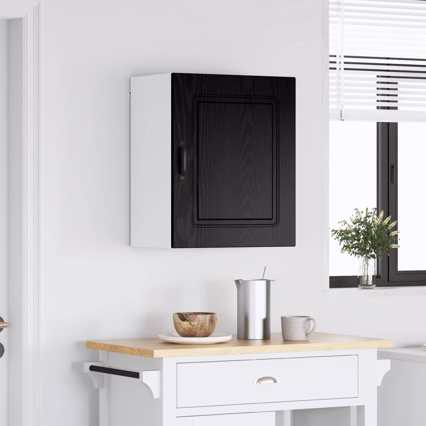 vidaXL Pannello per lavastoviglie Kalmar Nero con finitura Rovere L: 50 cm, P: 31 cm, H: 60 cm