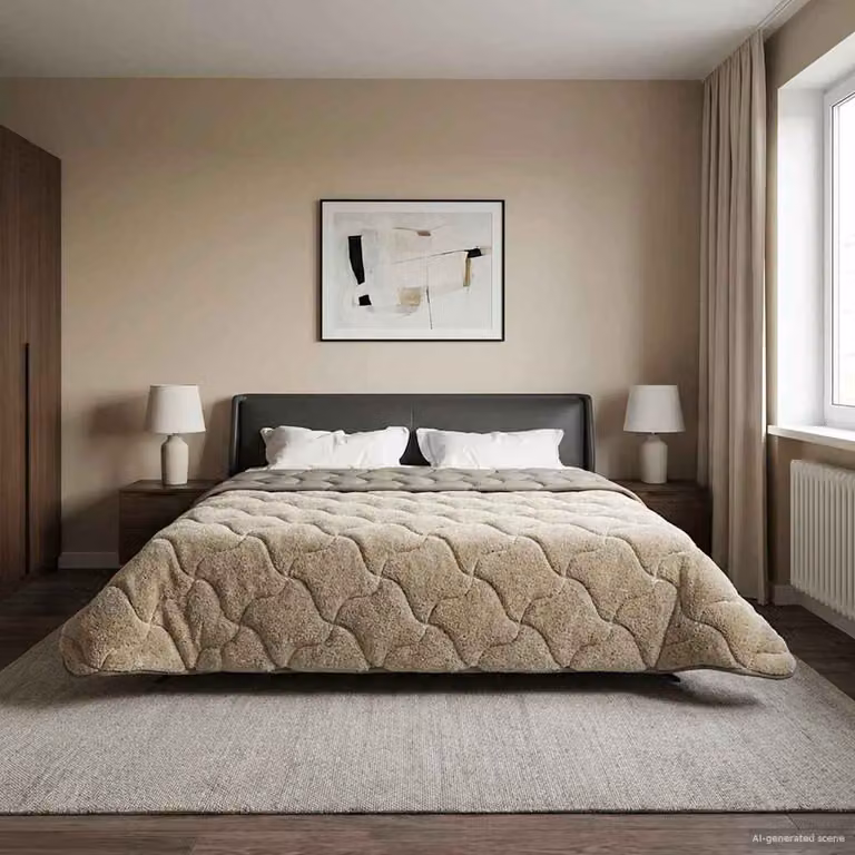 Piumino estivo reversibile in microfibra traspirante vidaXL, Grigio chiaro, L 220 cm x P 260 cm