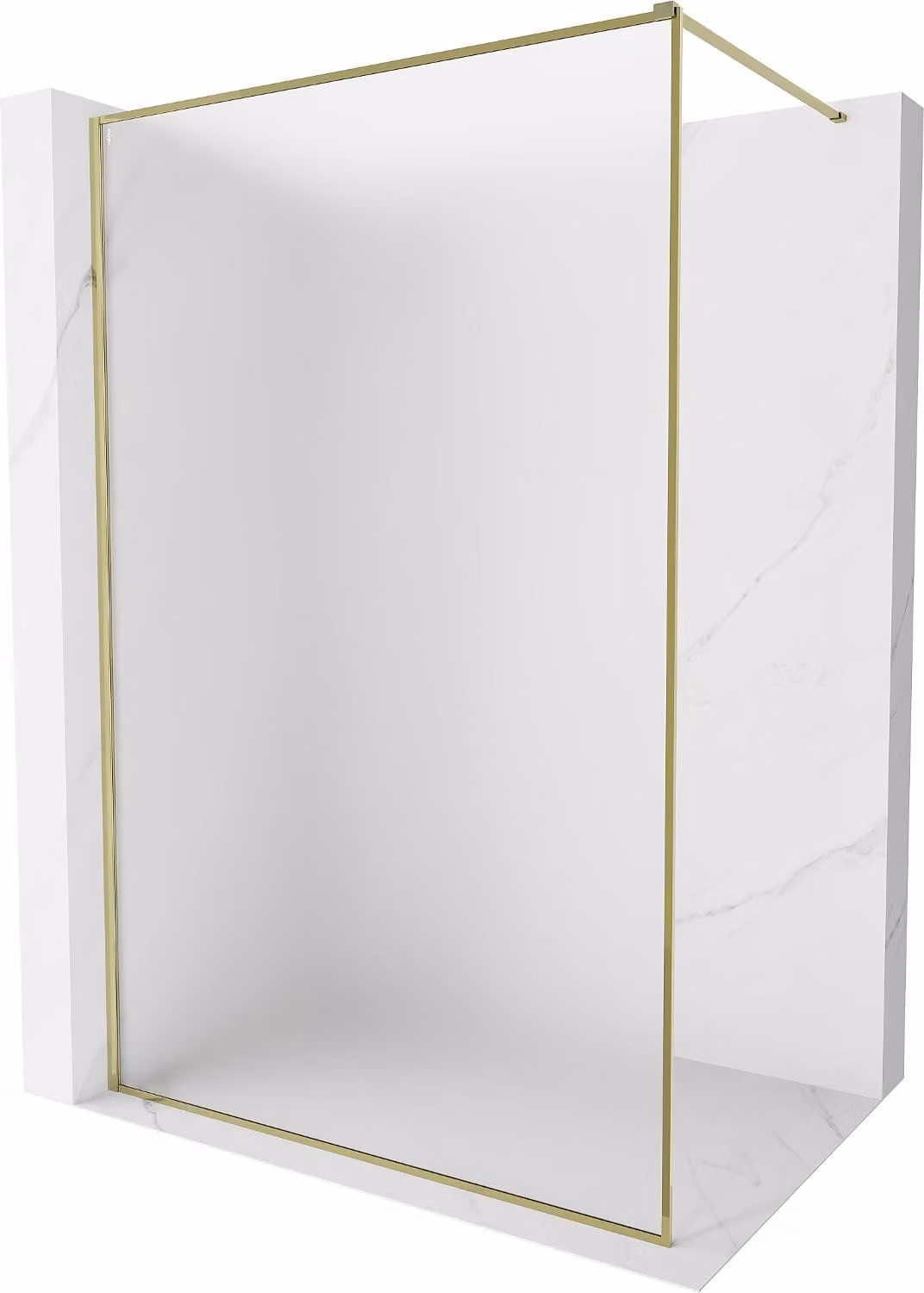 Mexen Kioto-XF parete doccia Walk-in con cornice 70 x 202 cm, brina 10 mm, oro - 800-070-104-50-30-X