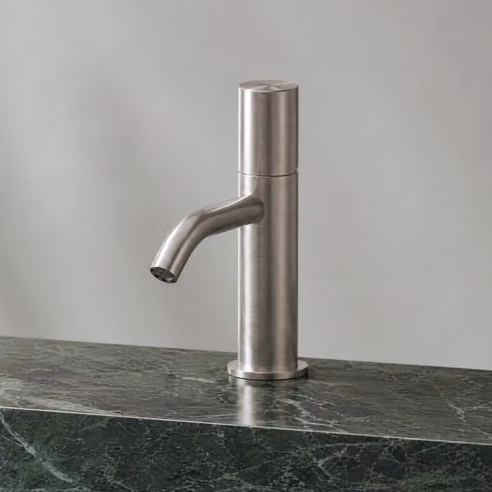 ALLUVION Juno: miscelatore monocomando in acciaio inossidabile per lavabo, senza tappo di scarico