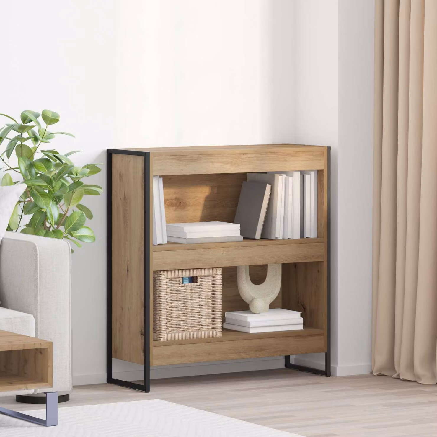 vidaXL Armadio per Libri in Stile Industrial, Colore Marrone, L 80 x P 30 x H 86,5 cm