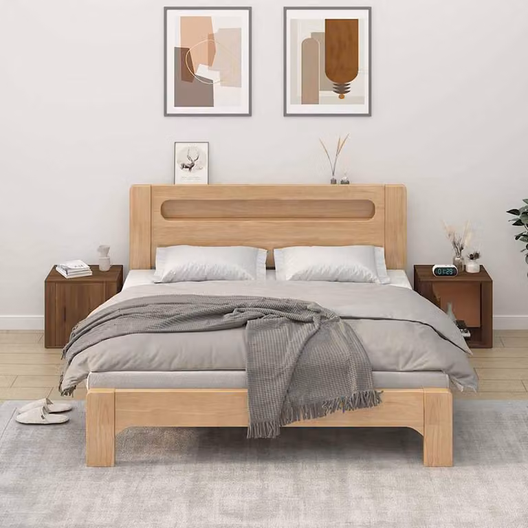 Set di 2 comodini moderni vidaXL in rovere marrone L/P/H: 50 x 39 x 47 cm