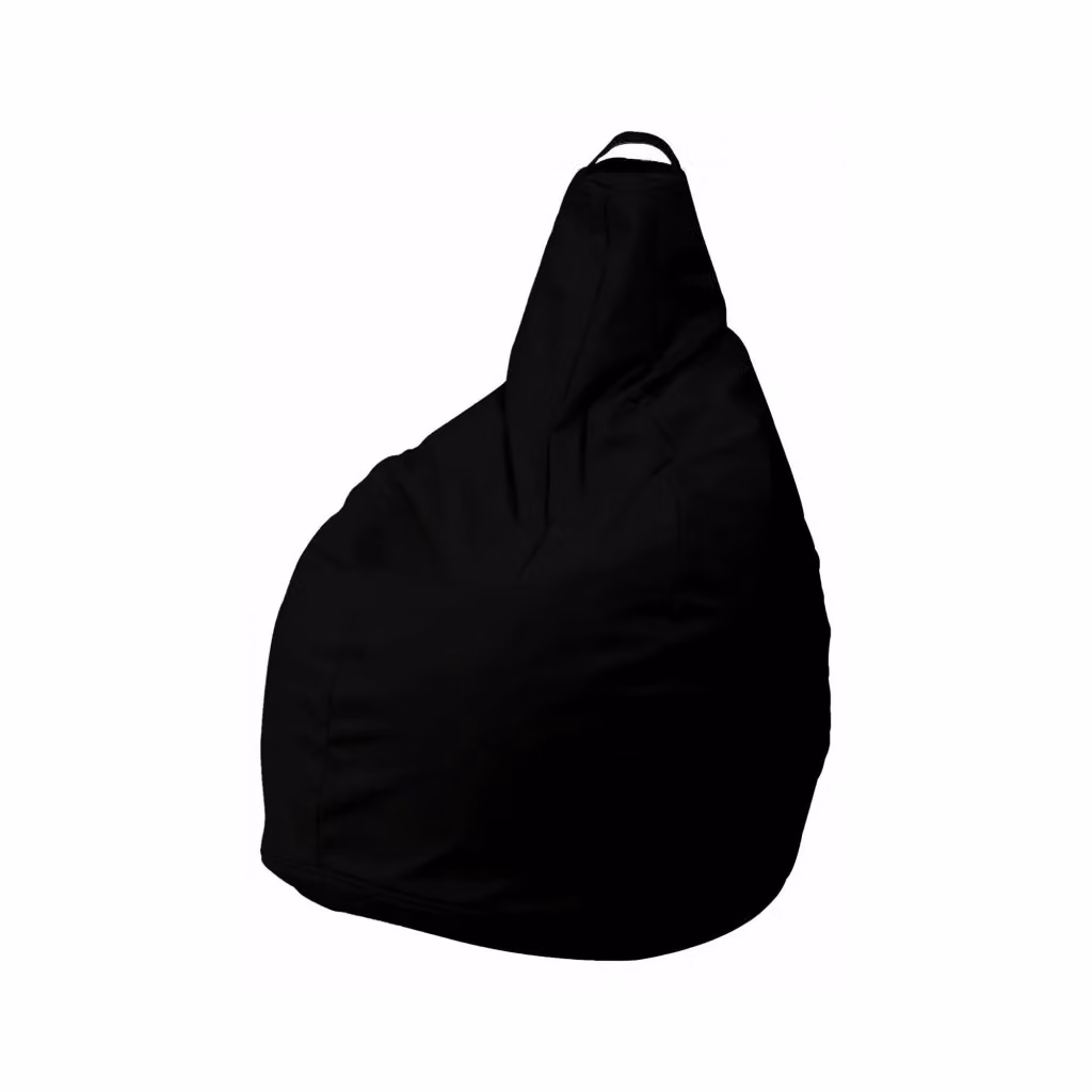 Pouf Agordo Talamo Italia, Poltrona sacco multiuso in ecopelle nera, L 90 x P 90 x H 120 cm – 2