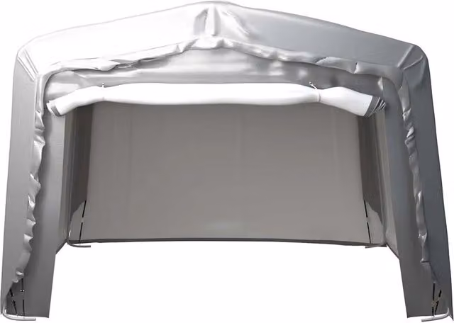 Tenda Capannone 370x370 cm Grigio Acciaio 3079591