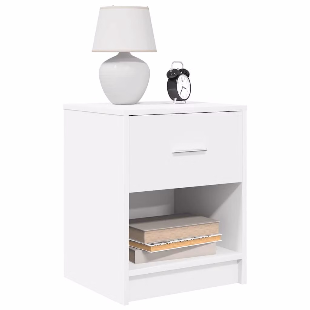 vidaXL Comodino sospeso con cassetto bianco moderno L: 40 cm, P: 34 cm, H: 50 cm