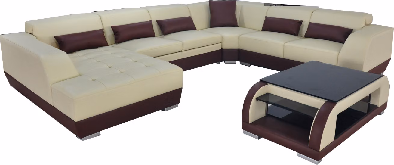 Leder Sofa Couch Polster Eck Designer Wohnlandschaft Garnituren Eck Garnitur