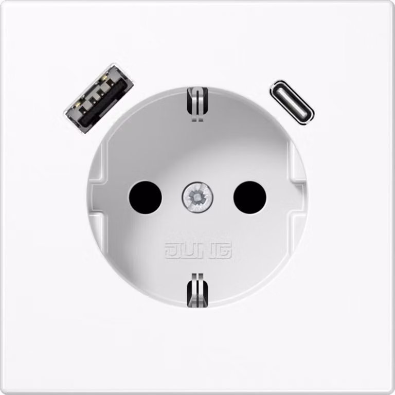 Jung SCHUKO Steckdose mit USB Typ AC LS1520-15CAWW (LS1520-15CAWW)
