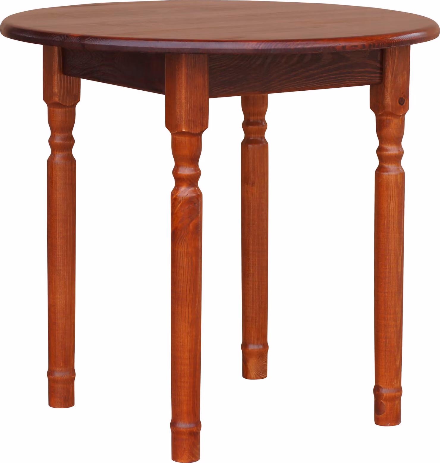 Tavolo rotondo II in legno di pino massiccio nel colore Calvados 90 cm