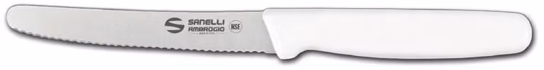Coltello tavola dentato cm 11 bianco in box da 50 pezzi linea Supra di Sanelli Ambrogio